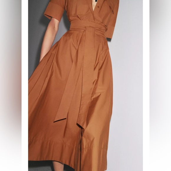 Zara NWT ZW Collection poplin shirt dress 2640/654 - Picture 6 of 8